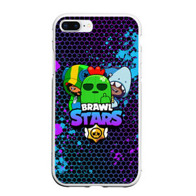 Чехол для iPhone 7Plus/8 Plus матовый с принтом BRAWL STARS TRIO в Петрозаводске, Силикон | Область печати: задняя сторона чехла, без боковых панелей | 8 bit | 8 бит | bibi | brawl | brawl stars | crow | leon | spike | sprout | stars | бравл | бравл старс | браво старс | игра | компьютерная | кров | леон | онлайн | старс