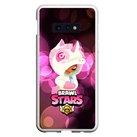 Чехол для Samsung S10E с принтом BRAWL STARS LEON UNICORN в Петрозаводске, Силикон | Область печати: задняя сторона чехла, без боковых панелей | 8 bit | brawl stars | coach mike | crow | leon shark | leon unicorn | max | mr.p | sally leon | shark | sprout | werewolf leon | берли | бравл старс | ворон | макс | оборотень | спроут