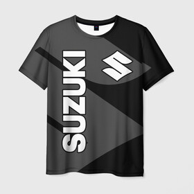 Мужская футболка 3D с принтом SUZUKI (6) в Петрозаводске, 100% полиэфир | прямой крой, круглый вырез горловины, длина до линии бедер | suzuki | авто | автомобиль | сузуки
