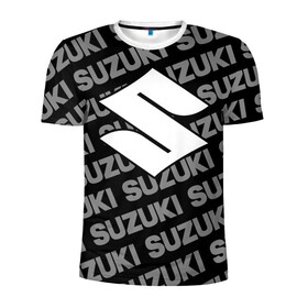 Мужская футболка 3D спортивная с принтом SUZUKI (9) в Петрозаводске, 100% полиэстер с улучшенными характеристиками | приталенный силуэт, круглая горловина, широкие плечи, сужается к линии бедра | Тематика изображения на принте: suzuki | авто | автомобиль | сузуки