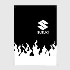 Постер с принтом SUZUKI (10) в Петрозаводске, 100% бумага
 | бумага, плотность 150 мг. Матовая, но за счет высокого коэффициента гладкости имеет небольшой блеск и дает на свету блики, но в отличии от глянцевой бумаги не покрыта лаком | suzuki | авто | автомобиль | сузуки