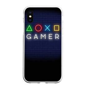 Чехол для iPhone XS Max матовый с принтом Doxo Gamer в Петрозаводске, Силикон | Область печати: задняя сторона чехла, без боковых панелей | end of the game | game | gamepad | gamer | joystik | management | player | pleir | prefix | гаймер | джойстик | игра | игрок | конец игры | надпись | плеир | приставка | символы | сообщение | текст | управление | фраза | цитаты