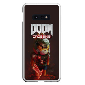 Чехол для Samsung S10E с принтом Doom Crossing в Петрозаводске, Силикон | Область печати: задняя сторона чехла, без боковых панелей | Тематика изображения на принте: animal crossing | isabelle | tom nook | энимал кроссинг