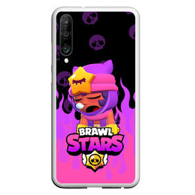 Чехол для Honor P30 с принтом Sandy BRAWL STARS в Петрозаводске, Силикон | Область печати: задняя сторона чехла, без боковых панелей | brawl stars | brawl stars sandy | legendary brawler | leon | leon shark | sandy | shark | stars | акула | бравл стар сэнди | леон акула | сенди | сэнди