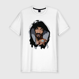Мужская футболка хлопок Slim с принтом Snoop Dogg в Петрозаводске, 92% хлопок, 8% лайкра | приталенный силуэт, круглый вырез ворота, длина до линии бедра, короткий рукав | 2pac | black | dog | dr dre | hip hop | rap | snoop dogg | west coast | гангстер | микрофон | музыка | рифма | рэп | рэпер | снуп дог | собака | хип хоп