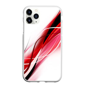 Чехол для iPhone 11 Pro Max матовый с принтом GEOMETRY STRIPES RED в Петрозаводске, Силикон |  | abstraction | geometry | hexagon | neon | paints | stripes | texture | triangle | абстракция | брызги | геометрия | краски | неон | неоновый | соты | текстура