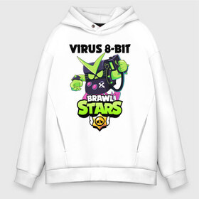 Мужское худи Oversize хлопок с принтом BRAWL STARS VIRUS 8-BIT в Петрозаводске, френч-терри — 70% хлопок, 30% полиэстер. Мягкий теплый начес внутри —100% хлопок | боковые карманы, эластичные манжеты и нижняя кромка, капюшон на магнитной кнопке | bibi | brawl stars | coach mike | crow | leon | leon shark | max | mecha crow | mr.p | phoenix | sally leon | spike | sprout | tara | unicorn | virus 8 bit | werewolf | ворон | оборотень