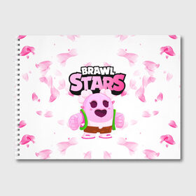 Альбом для рисования с принтом Sakura Spike Brawl Stars в Петрозаводске, 100% бумага
 | матовая бумага, плотность 200 мг. | brawl | brawl stars | sakura spike | spike | бравл | бравл кактус | бравл старс | кактус | сакура спайк | спайк | спайк бравл старс