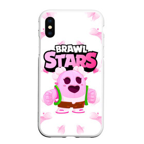 Чехол для iPhone XS Max матовый с принтом Sakura Spike Brawl Stars в Петрозаводске, Силикон | Область печати: задняя сторона чехла, без боковых панелей | Тематика изображения на принте: brawl | brawl stars | sakura spike | spike | бравл | бравл кактус | бравл старс | кактус | сакура спайк | спайк | спайк бравл старс