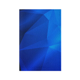 Обложка для паспорта матовая кожа с принтом SHADES OF BLUE в Петрозаводске, натуральная матовая кожа | размер 19,3 х 13,7 см; прозрачные пластиковые крепления | geometry | kaleidoscope | pattern | pilygon | polyscape | space | textures | tie dye | абстракт | броня | вселенная | геометрия | города | каледоскоп | космос | паттерн | полигон | полискейп | природа | тай дай | текстура | текстуры