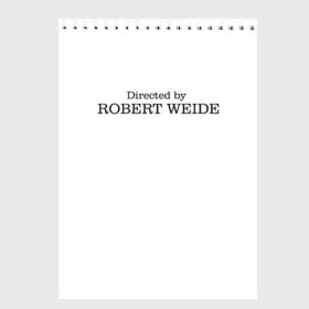 Скетчбук с принтом Directed by Robert Weide в Петрозаводске, 100% бумага
 | 48 листов, плотность листов — 100 г/м2, плотность картонной обложки — 250 г/м2. Листы скреплены сверху удобной пружинной спиралью | casual | directed by robert weide | meme | мемы | модные | надписи | режиссер роберт вайде | фразы