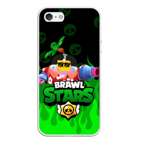 Чехол для iPhone 5/5S матовый с принтом СПРАУТ BRAWL STARS в Петрозаводске, Силикон | Область печати: задняя сторона чехла, без боковых панелей | brawl | brawl stars | brawl stars sprout | clash | sprout | tropical sprout | бравл старс | игра | мобильные игры | спраут | тропический спрут