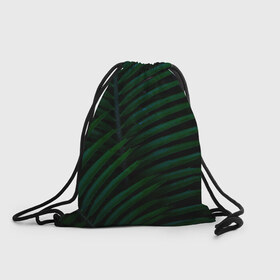 Рюкзак-мешок 3D с принтом Пальмовые листья в Петрозаводске, 100% полиэстер | плотность ткани — 200 г/м2, размер — 35 х 45 см; лямки — толстые шнурки, застежка на шнуровке, без карманов и подкладки | пальмы | папоротник | тропики