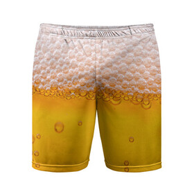 Мужские шорты спортивные с принтом ЖИВОЕ ПЕННОЕ в Петрозаводске,  |  | beer | бир | напитки | пенное