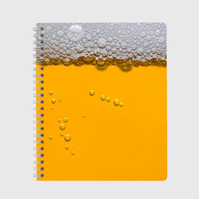 Тетрадь с принтом ПИВНОЕ СЧАСТЬЕ в Петрозаводске, 100% бумага | 48 листов, плотность листов — 60 г/м2, плотность картонной обложки — 250 г/м2. Листы скреплены сбоку удобной пружинной спиралью. Уголки страниц и обложки скругленные. Цвет линий — светло-серый
 | beer | бир | напитки | пенное