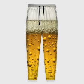 Мужские брюки 3D с принтом ПИВО в Петрозаводске, 100% полиэстер | манжеты по низу, эластичный пояс регулируется шнурком, по бокам два кармана без застежек, внутренняя часть кармана из мелкой сетки | beer | textures | бир | напитки | пенное | текстуры | фон