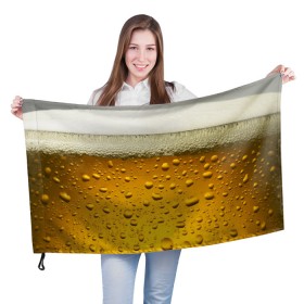 Флаг 3D с принтом ПИВО в Петрозаводске, 100% полиэстер | плотность ткани — 95 г/м2, размер — 67 х 109 см. Принт наносится с одной стороны | beer | textures | бир | напитки | пенное | текстуры | фон
