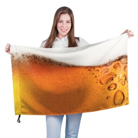Флаг 3D с принтом ПИВО! в Петрозаводске, 100% полиэстер | плотность ткани — 95 г/м2, размер — 67 х 109 см. Принт наносится с одной стороны | beer | textures | бир | напитки | пенное | текстуры | фон