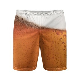 Мужские шорты спортивные с принтом ПИВО! в Петрозаводске,  |  | beer | textures | бир | напитки | пенное | текстуры | фон