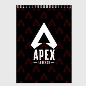 Скетчбук с принтом APEX LEGENDS в Петрозаводске, 100% бумага
 | 48 листов, плотность листов — 100 г/м2, плотность картонной обложки — 250 г/м2. Листы скреплены сверху удобной пружинной спиралью | Тематика изображения на принте: apex | apex legends | battle | battle royal | bloodhound | titanfall | wraith | апекс | апекс легендс | батл рояль | битва | война | каустик | королевская битва