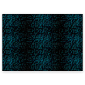 Поздравительная открытка с принтом КУБИЗМ в Петрозаводске, 100% бумага | плотность бумаги 280 г/м2, матовая, на обратной стороне линовка и место для марки
 | 3d | textures | tiles | геометрия | камуфляж | квадраты | кубики | неон | объемный | пиксели | тайлы | текстуры | тетрис | фон