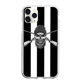 Чехол для iPhone 11 Pro матовый с принтом Охота в Петрозаводске, Силикон |  | gun | hunting | skull | strip | weapons | оружие | охота | полоска | ружьё | череп