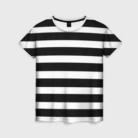 Женская футболка 3D с принтом Моряк в Петрозаводске, 100% полиэфир ( синтетическое хлопкоподобное полотно) | прямой крой, круглый вырез горловины, длина до линии бедер | goalkeeper | lines | prisoner | stripes | вратарь | заключённый | линии | матрос | море | моряк | полосы