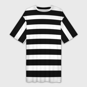 Платье-футболка 3D с принтом Моряк в Петрозаводске,  |  | goalkeeper | lines | prisoner | stripes | вратарь | заключённый | линии | матрос | море | моряк | полосы