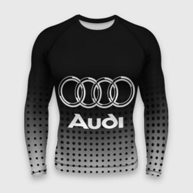 Мужской рашгард 3D с принтом Audi в Петрозаводске,  |  | audi | audi лого | audi марка | audi эмблема | ауди | ауди значок | ауди лого | ауди чб значок | ауди эмблема | значок audi | лого автомобиля | логотип audi | логотип ауди | черно белый