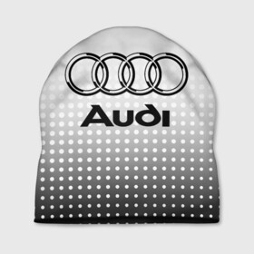 Шапка 3D с принтом Audi в Петрозаводске, 100% полиэстер | универсальный размер, печать по всей поверхности изделия | audi | audi лого | audi марка | audi эмблема | ауди | ауди значок | ауди лого | ауди чб значок | ауди эмблема | значок audi | лого автомобиля | логотип audi | логотип ауди | черно белый