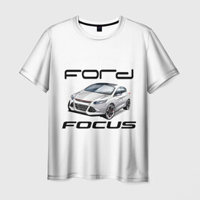 Мужская футболка 3D с принтом FORD в Петрозаводске, 100% полиэфир | прямой крой, круглый вырез горловины, длина до линии бедер | focus | ford | авто | гонки | машина | тачка | фокус | форд