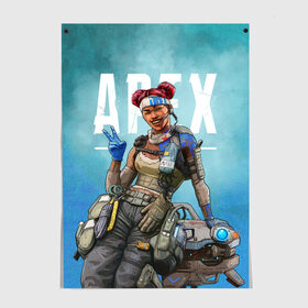 Постер с принтом APEX LEGENDS Lifeline в Петрозаводске, 100% бумага
 | бумага, плотность 150 мг. Матовая, но за счет высокого коэффициента гладкости имеет небольшой блеск и дает на свету блики, но в отличии от глянцевой бумаги не покрыта лаком | apex | apex legends | lifeline | апекс | игры | лайфлайн