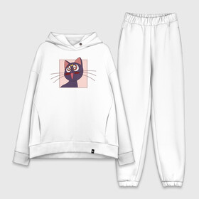 Женский костюм хлопок Oversize с принтом Luna, Sailor Moon в Петрозаводске,  |  | 90s | cat | cute | kawaii | kitty | luna | sailor moon | usagi tsukino | аниме | каваии | кавай | кот | котики | луна | манга | марс | меркурий | милота | сейлор | сейлор мун | усаги цукино