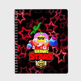 Тетрадь с принтом TROPICAL SPROUT BRAWL STARS в Петрозаводске, 100% бумага | 48 листов, плотность листов — 60 г/м2, плотность картонной обложки — 250 г/м2. Листы скреплены сбоку удобной пружинной спиралью. Уголки страниц и обложки скругленные. Цвет линий — светло-серый
 | brawl | brawlers | crow | gale | leon | max | rogue | sally | spike | sprout | stars | tropic | wolf | бравл | булл | волк | ворон | леон | макс | мортис | салли | спраут | старз | старс