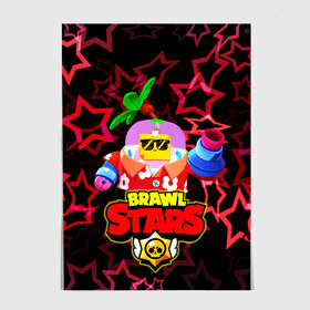 Постер с принтом TROPICAL SPROUT BRAWL STARS в Петрозаводске, 100% бумага
 | бумага, плотность 150 мг. Матовая, но за счет высокого коэффициента гладкости имеет небольшой блеск и дает на свету блики, но в отличии от глянцевой бумаги не покрыта лаком | brawl | brawlers | crow | gale | leon | max | rogue | sally | spike | sprout | stars | tropic | wolf | бравл | булл | волк | ворон | леон | макс | мортис | салли | спраут | старз | старс