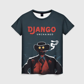 Женская футболка 3D с принтом Django в Петрозаводске, 100% полиэфир ( синтетическое хлопкоподобное полотно) | прямой крой, круглый вырез горловины, длина до линии бедер | django | tarantino | джанго | джанго освобожденный | тарантино