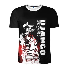 Мужская футболка 3D спортивная с принтом Django в Петрозаводске, 100% полиэстер с улучшенными характеристиками | приталенный силуэт, круглая горловина, широкие плечи, сужается к линии бедра | Тематика изображения на принте: django | tarantino | джанго | джанго освобожденный | тарантино