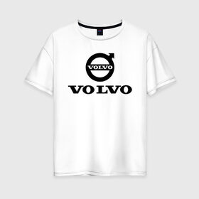 Женская футболка хлопок Oversize с принтом VOLVO в Петрозаводске, 100% хлопок | свободный крой, круглый ворот, спущенный рукав, длина до линии бедер
 | abstract | auto | brand | car | geometry | sport | texture | volvo | абстракция | авто | автомобильные | бренд | вольва | вольво | геометрия | классика | машины | модные | спорт | стиль | текстура