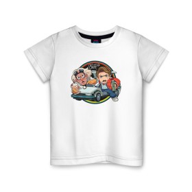 Детская футболка хлопок с принтом Back to the Future в Петрозаводске, 100% хлопок | круглый вырез горловины, полуприлегающий силуэт, длина до линии бедер | django | tarantino | джанго | джанго освобожденный | тарантино