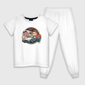Детская пижама хлопок с принтом Back to the Future в Петрозаводске, 100% хлопок |  брюки и футболка прямого кроя, без карманов, на брюках мягкая резинка на поясе и по низу штанин
 | django | tarantino | джанго | джанго освобожденный | тарантино
