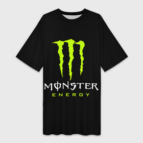 Платье-футболка 3D с принтом MONSTER ENERGY в Петрозаводске,  |  | black monster | bmx | claw | cybersport | energy | monster | monster energy | moto | motocross | race | sport | киберспорт | когти | монстер энерджи | монстр | мото | мотокросс | ралли | скейтбординг | спорт | т | энергия