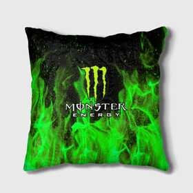 Подушка 3D с принтом MONSTER ENERGY в Петрозаводске, наволочка – 100% полиэстер, наполнитель – холлофайбер (легкий наполнитель, не вызывает аллергию). | состоит из подушки и наволочки. Наволочка на молнии, легко снимается для стирки | black monster | bmx | claw | cybersport | energy | monster | monster energy | moto | motocross | race | sport | киберспорт | когти | монстер энерджи | монстр | мото | мотокросс | ралли | скейтбординг | спорт | т | энергия