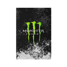 Обложка для паспорта матовая кожа с принтом MONSTER ENERGY в Петрозаводске, натуральная матовая кожа | размер 19,3 х 13,7 см; прозрачные пластиковые крепления | black monster | bmx | claw | cybersport | energy | monster | monster energy | moto | motocross | race | sport | киберспорт | когти | монстер энерджи | монстр | мото | мотокросс | ралли | скейтбординг | спорт | т | энергия