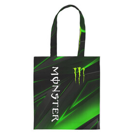 Шоппер 3D с принтом MONSTER ENERGY в Петрозаводске, 100% полиэстер | Плотность: 200 г/м2; Размер: 34×35 см; Высота лямок: 30 см | black monster | bmx | claw | cybersport | energy | monster | monster energy | moto | motocross | race | sport | киберспорт | когти | монстер энерджи | монстр | мото | мотокросс | ралли | скейтбординг | спорт | т | энергия