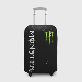 Чехол для чемодана 3D с принтом MONSTER ENERGY  в Петрозаводске, 86% полиэфир, 14% спандекс | двустороннее нанесение принта, прорези для ручек и колес | black monster | bmx | claw | cybersport | energy | monster | monster energy | moto | motocross | race | sport | киберспорт | когти | монстер энерджи | монстр | мото | мотокросс | ралли | скейтбординг | спорт | т | энергия