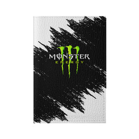 Обложка для паспорта матовая кожа с принтом MONSTER ENERGY  в Петрозаводске, натуральная матовая кожа | размер 19,3 х 13,7 см; прозрачные пластиковые крепления | black monster | bmx | claw | cybersport | energy | monster | monster energy | moto | motocross | race | sport | киберспорт | когти | монстер энерджи | монстр | мото | мотокросс | ралли | скейтбординг | спорт | т | энергия