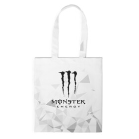 Шоппер 3D с принтом MONSTER ENERGY  в Петрозаводске, 100% полиэстер | Плотность: 200 г/м2; Размер: 34×35 см; Высота лямок: 30 см | black monster | bmx | claw | cybersport | energy | monster | monster energy | moto | motocross | race | sport | киберспорт | когти | монстер энерджи | монстр | мото | мотокросс | ралли | скейтбординг | спорт | т | энергия