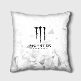 Подушка 3D с принтом MONSTER ENERGY  в Петрозаводске, наволочка – 100% полиэстер, наполнитель – холлофайбер (легкий наполнитель, не вызывает аллергию). | состоит из подушки и наволочки. Наволочка на молнии, легко снимается для стирки | black monster | bmx | claw | cybersport | energy | monster | monster energy | moto | motocross | race | sport | киберспорт | когти | монстер энерджи | монстр | мото | мотокросс | ралли | скейтбординг | спорт | т | энергия