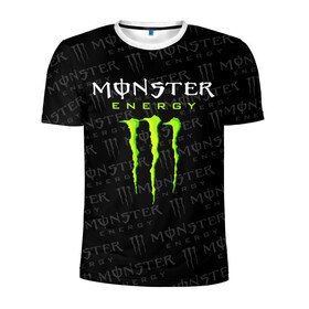 Мужская футболка 3D спортивная с принтом MONSTER ENERGY  в Петрозаводске, 100% полиэстер с улучшенными характеристиками | приталенный силуэт, круглая горловина, широкие плечи, сужается к линии бедра | Тематика изображения на принте: black monster | bmx | claw | cybersport | energy | monster | monster energy | moto | motocross | race | sport | киберспорт | когти | монстер энерджи | монстр | мото | мотокросс | ралли | скейтбординг | спорт | т | энергия