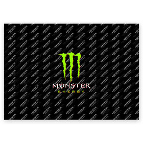Поздравительная открытка с принтом MONSTER ENERGY | МОНСТЕР ЭНЕРДЖИ (Z) в Петрозаводске, 100% бумага | плотность бумаги 280 г/м2, матовая, на обратной стороне линовка и место для марки
 | black monster | bmx | claw | cybersport | energy | monster | monster energy | moto | motocross | race | sport | киберспорт | когти | монстер энерджи | монстр | мото | мотокросс | ралли | скейтбординг | спорт | т | энергия